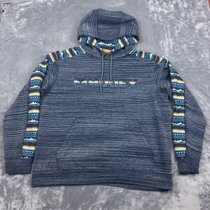 Hooey Canyon Hoody Mens Size XXL Blue Southwest Cowboy Pocket Sweatshirt Hoodie
